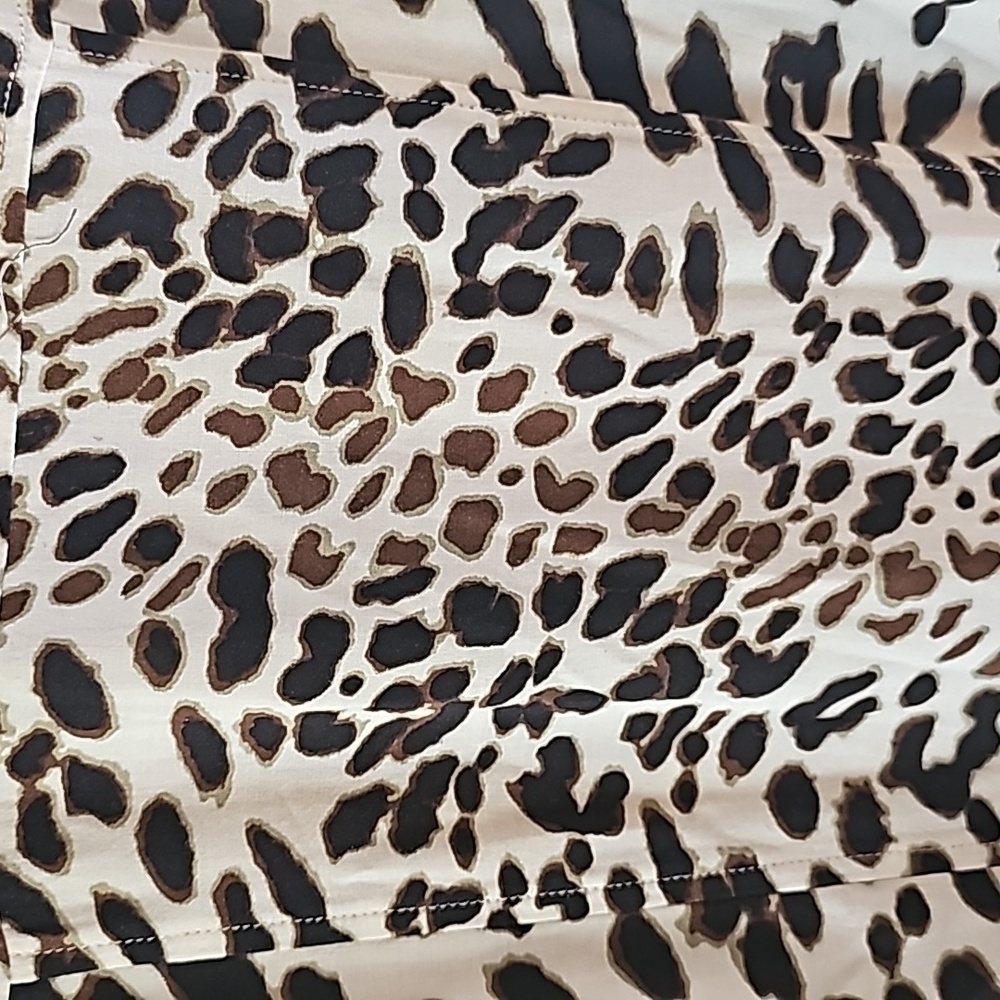Chicos sz 2 leopard animal print rayon shirt dress with belt sz 12 - Picture 6 of 6